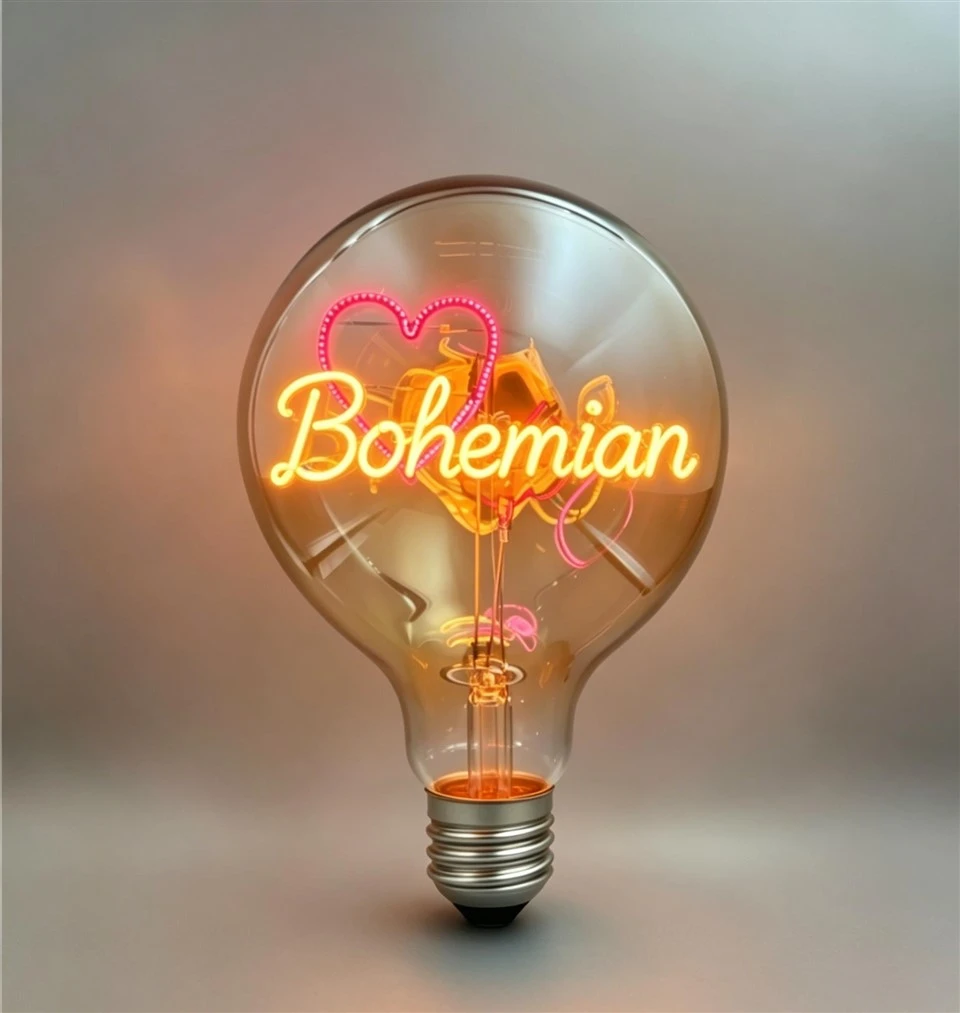 Бохемска LED крушка за съобщения
